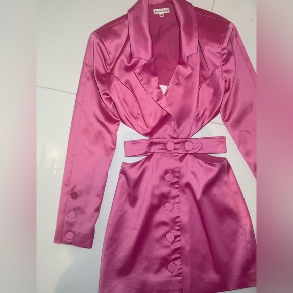 For Love And Lemons Fuchsia Satin Blazer Dress- XS- worn once! - Picture 14 of 16